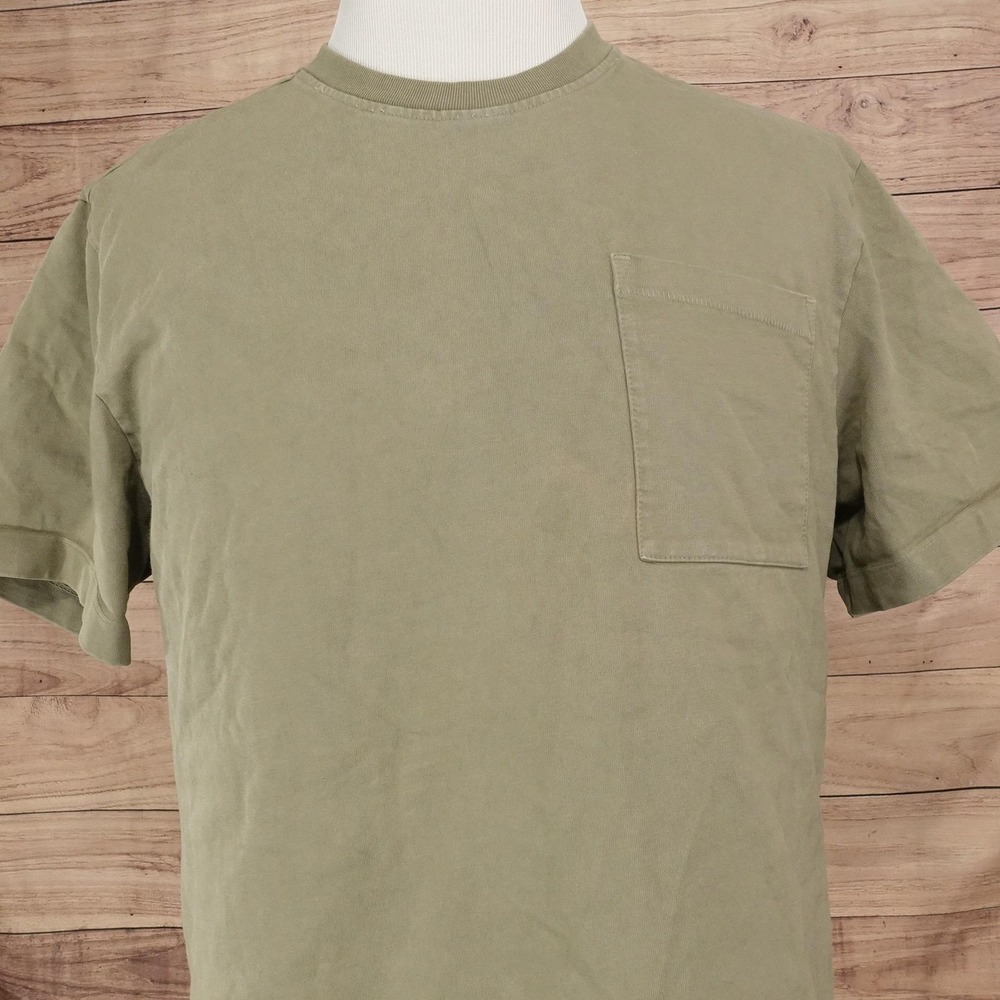 Flint And Tinder Shirt Mens 2XL Green Made In USA Pocket Cotton Tee T-Shirt